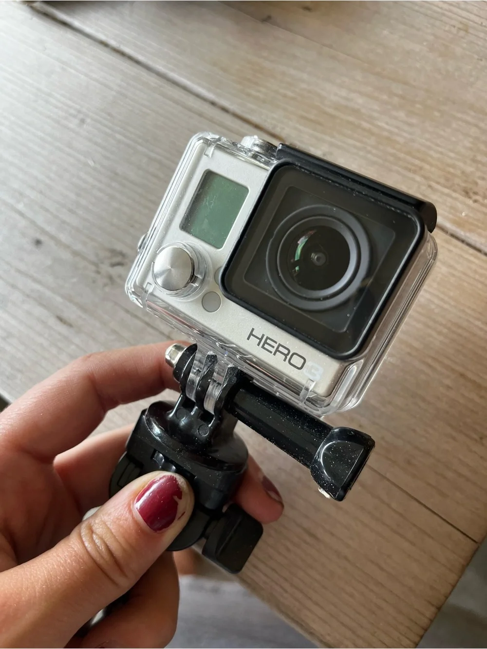 GoPro HERO 3 with Yellow Floating Hand Grip and Black/White Flexible Tripod